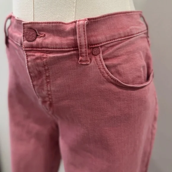 🌸 Tory Burch Pink Skinny Dusty Rose Jeans – Size 30 - Picture 7 of 16